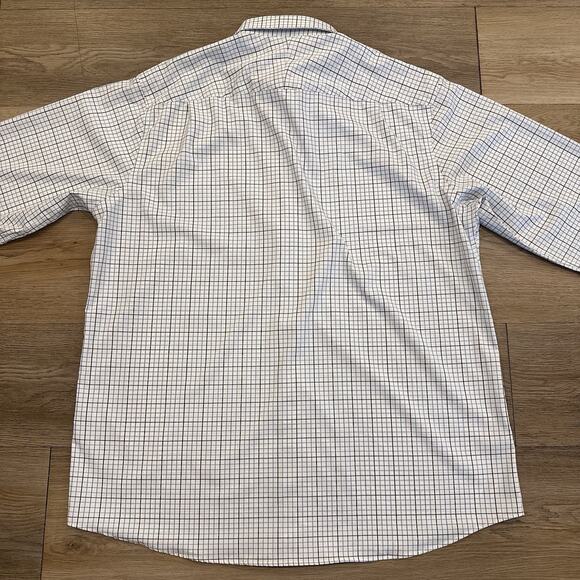 Nautica NWT Classic-Fit Wrinkle-Resistant Plaid Button-Down Shirt Blue Plaid XL - Picture 11 of 12